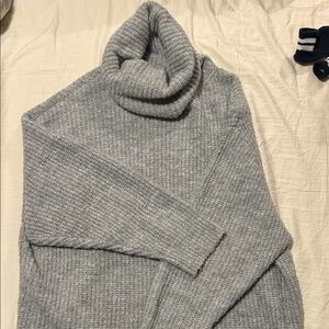Lulu's Soft Heather Gray Turtleneck Sweater